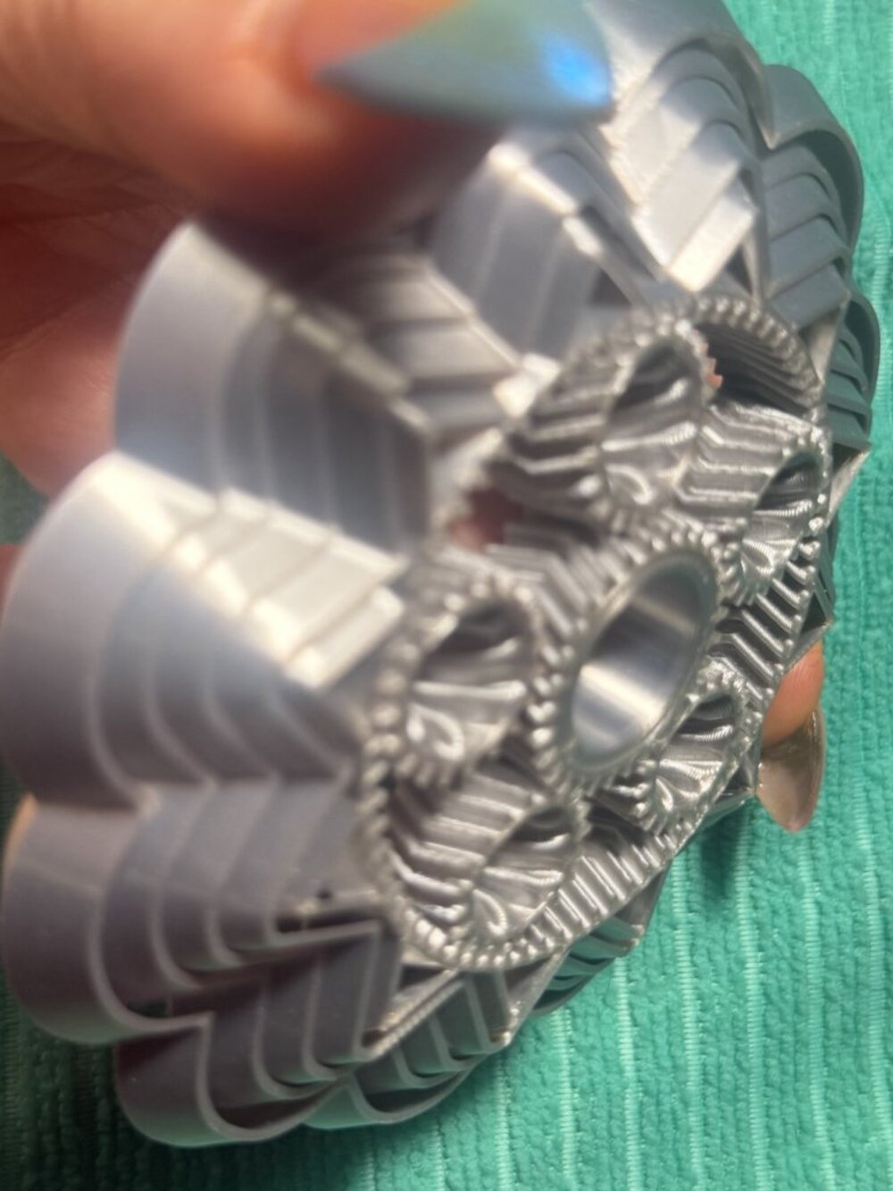 Silver Gear-Design Fidget Spinner - Picture 2 of 2